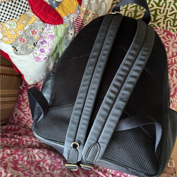 Coach Black Pebbled Leather Backpack with Dome Shape - Picture 4 of 11